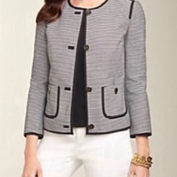 Talbots Jackets & Blazers - Talbots Striped‎ Black & White Blazer Jacket Size 4P